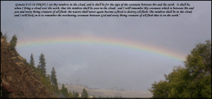 rainbow with verse